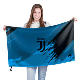 Флаг 3D с принтом FC Juventus abstract style в Белгороде, 100% полиэстер | плотность ткани — 95 г/м2, размер — 67 х 109 см. Принт наносится с одной стороны | football | soccer | ювентус