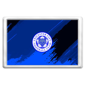 Магнит 45*70 с принтом FC Leicester abstract style в Белгороде, Пластик | Размер: 78*52 мм; Размер печати: 70*45 | 