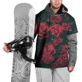 Накидка на куртку 3D с принтом Цветы Розы в Белгороде, 100% полиэстер |  | 8 | день | женский | женский день | красная | любовь | марта | роза | розы | цветы