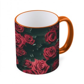 Кружка 3D с принтом Цветы Розы в Белгороде, керамика | ёмкость 330 мл | 8 | день | женский | женский день | красная | любовь | марта | роза | розы | цветы