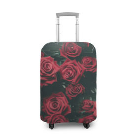 Чехол для чемодана 3D с принтом Цветы Розы в Белгороде, 86% полиэфир, 14% спандекс | двустороннее нанесение принта, прорези для ручек и колес | 8 | день | женский | женский день | красная | любовь | марта | роза | розы | цветы