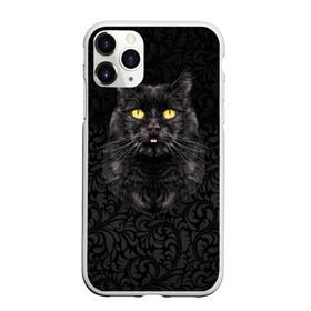 Чехол для iPhone 11 Pro матовый с принтом Чёрный котик в Белгороде, Силикон |  | Тематика изображения на принте: кошка | чёрная