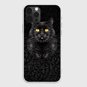 Чехол для iPhone 12 Pro Max с принтом Чёрный котик в Белгороде, Силикон |  | кошка | чёрная