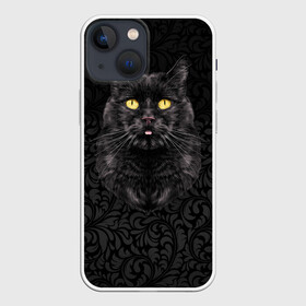 Чехол для iPhone 13 mini с принтом Чёрный котик в Белгороде,  |  | кошка | чёрная