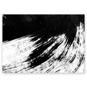 Поздравительная открытка с принтом abstraction black&white в Белгороде, 100% бумага | плотность бумаги 280 г/м2, матовая, на обратной стороне линовка и место для марки
 | abstraction | watercolor | абстракция красок | акварель | брызги красок | живопись | краска | потертость красок | размытые краски | текстуры | черно белый | яркие | яркие краски