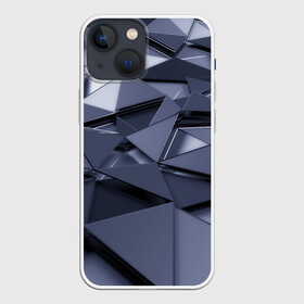 Чехол для iPhone 13 mini с принтом Metalic geometry в Белгороде,  |  | abstraction | geometry | polygon | абстракция | геометрия | грань | краски | кубик | кубики | линии | мозаика | полигон | разноцветные | ребро | текстура | тени | узор