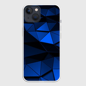 Чехол для iPhone 13 с принтом Blue abstraction collection в Белгороде,  |  | abstraction | geometry | polygon | абстракция | геометрия | грань | краски | кубик | кубики | линии | мозаика | полигон | разноцветные | ребро | текстура | тени | узор