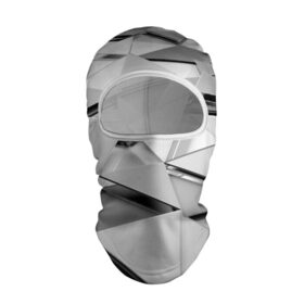 Балаклава 3D с принтом Gray triangle в Белгороде, 100% полиэстер, ткань с особыми свойствами — Activecool | плотность 150–180 г/м2; хорошо тянется, но при этом сохраняет форму. Закрывает шею, вокруг отверстия для глаз кайма. Единый размер | 