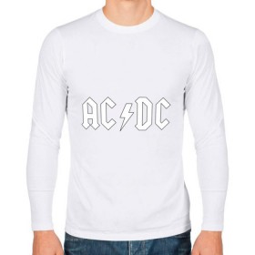 Мужской лонгслив хлопок с принтом AC/DC в Белгороде, 100% хлопок |  | ac dc | acdc | high voltage | ангус | металл | рок | фсвс | эй си ди си | эйсидиси | янг