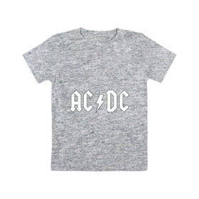 Детская футболка хлопок с принтом AC/DC в Белгороде, 100% хлопок | круглый вырез горловины, полуприлегающий силуэт, длина до линии бедер | ac dc | acdc | high voltage | ангус | металл | рок | фсвс | эй си ди си | эйсидиси | янг