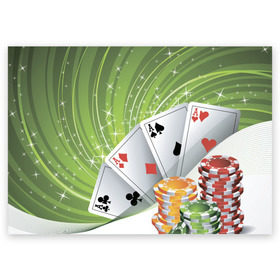 Поздравительная открытка с принтом Покер Старс в Белгороде, 100% бумага | плотность бумаги 280 г/м2, матовая, на обратной стороне линовка и место для марки
 | Тематика изображения на принте: игра | казино | каре | карты | роял | сет | стрит | туз | удача | флеш | фул | хаус