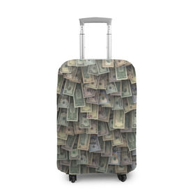 Чехол для чемодана 3D с принтом Доллары США в Белгороде, 86% полиэфир, 14% спандекс | двустороннее нанесение принта, прорези для ручек и колес | dollar | forex | usa | банкноты | богатство | валюта | деньги | доллар | купюры | паттрен | трейдер | чешуя