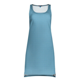 Платье-майка 3D с принтом Blue texture в Белгороде, 100% полиэстер | полуприлегающий силуэт, широкие бретели, круглый вырез горловины, удлиненный подол сзади. | 