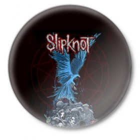 Значок с принтом Slipknot в Белгороде,  металл | круглая форма, металлическая застежка в виде булавки | Тематика изображения на принте: slipknot | слипкнот