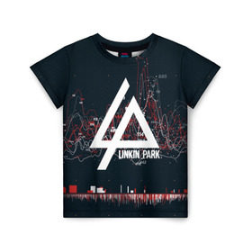 Детская футболка 3D с принтом Linkin Park Music в Белгороде, 100% гипоаллергенный полиэфир | прямой крой, круглый вырез горловины, длина до линии бедер, чуть спущенное плечо, ткань немного тянется | Тематика изображения на принте: linkin park | logo | music | pop | rock | usa | альтернатива | америка | металл | музыка | музыкальный | поп | рок | честер беннингтон