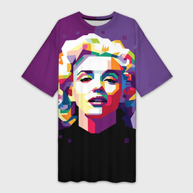 Платье-футболка 3D с принтом Marilyn Monroe в Белгороде,  |  | girl | marilyn | monroe | usa | актриса | девушка | звезда | монро | мэрилин | певица | сша