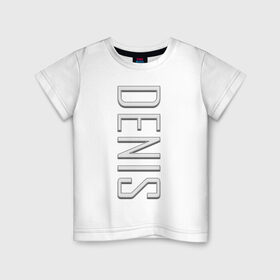 Детская футболка хлопок с принтом Denis-art в Белгороде, 100% хлопок | круглый вырез горловины, полуприлегающий силуэт, длина до линии бедер | art | denis | denis art | name | name denis | денис | имена | имя | имя денис