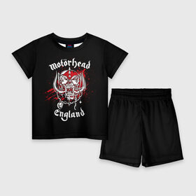 Детский костюм с шортами 3D с принтом Motorhead в Белгороде,  |  | Тематика изображения на принте: band | blood | metal | motorhead | music | rock | атрибутика | группа | кровь | метал | музыка | рок
