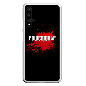 Чехол для Honor 20 с принтом Powerwolf в Белгороде, Силикон | Область печати: задняя сторона чехла, без боковых панелей | band | blood | metal | music | powerwolf | rock | атрибутика | группа | кровь | метал | музыка | рок