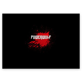 Поздравительная открытка с принтом Powerwolf в Белгороде, 100% бумага | плотность бумаги 280 г/м2, матовая, на обратной стороне линовка и место для марки
 | Тематика изображения на принте: band | blood | metal | music | powerwolf | rock | атрибутика | группа | кровь | метал | музыка | рок