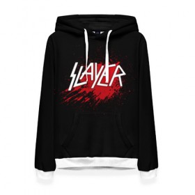 Женская толстовка 3D с принтом Slayer в Белгороде, 100% полиэстер  | двухслойный капюшон со шнурком для регулировки, мягкие манжеты на рукавах и по низу толстовки, спереди карман-кенгуру с мягким внутренним слоем. | 