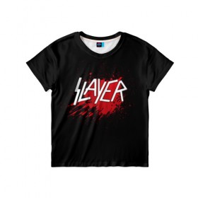 Детская футболка 3D с принтом Slayer в Белгороде, 100% гипоаллергенный полиэфир | прямой крой, круглый вырез горловины, длина до линии бедер, чуть спущенное плечо, ткань немного тянется | 