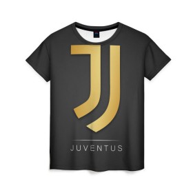 Женская футболка 3D с принтом Juventus Gold Edition в Белгороде, 100% полиэфир ( синтетическое хлопкоподобное полотно) | прямой крой, круглый вырез горловины, длина до линии бедер | champions | italy | jeep | juventus | league | италия | лига | чемпионов | ювентус