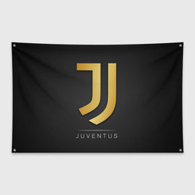 Флаг-баннер с принтом Juventus Gold Edition в Белгороде, 100% полиэстер | размер 67 х 109 см, плотность ткани — 95 г/м2; по краям флага есть четыре люверса для крепления | champions | italy | jeep | juventus | league | италия | лига | чемпионов | ювентус