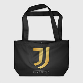 Пляжная сумка 3D с принтом Juventus Gold Edition в Белгороде, 100% полиэстер | застегивается на металлическую кнопку; внутренний карман застегивается на молнию. Стенки укреплены специальным мягким материалом, чтобы защитить содержимое от несильных ударов
 | champions | italy | jeep | juventus | league | италия | лига | чемпионов | ювентус