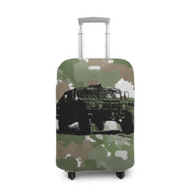 Чехол для чемодана 3D с принтом Jeep в Белгороде, 86% полиэфир, 14% спандекс | двустороннее нанесение принта, прорези для ручек и колес | 23 февраля | hummer | jeep | авто | армейская | армия | внедорожник | военная | джип | камуфляж | милитари | россия | хамер