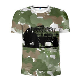 Мужская футболка 3D спортивная с принтом Jeep в Белгороде, 100% полиэстер с улучшенными характеристиками | приталенный силуэт, круглая горловина, широкие плечи, сужается к линии бедра | Тематика изображения на принте: 23 февраля | hummer | jeep | авто | армейская | армия | внедорожник | военная | джип | камуфляж | милитари | россия | хамер