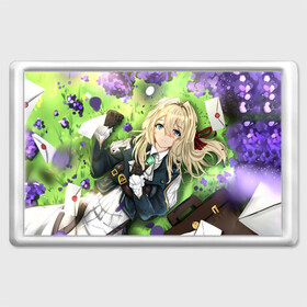 Магнит 45*70 с принтом Violet Evergarden в Белгороде, Пластик | Размер: 78*52 мм; Размер печати: 70*45 | Тематика изображения на принте: anime | violet evergarden | аниме | вайолет эвергарден