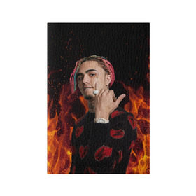 Обложка для паспорта матовая кожа с принтом Lil Pump - 103 в Белгороде, натуральная матовая кожа | размер 19,3 х 13,7 см; прозрачные пластиковые крепления | Тематика изображения на принте: eskeetit | esskeetit | lil pump | pamp | pump | лил памп | маленький насос | насос | памп | эшкере | эшкереее | эщкэрэ