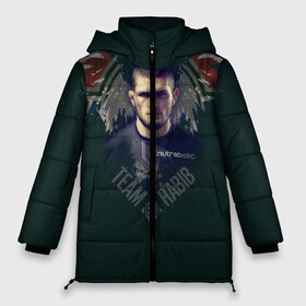 Женская зимняя куртка 3D с принтом Хабиб Нурмагомедов в Белгороде, верх — 100% полиэстер; подкладка — 100% полиэстер; утеплитель — 100% полиэстер | длина ниже бедра, силуэт Оверсайз. Есть воротник-стойка, отстегивающийся капюшон и ветрозащитная планка. 

Боковые карманы с листочкой на кнопках и внутренний карман на молнии | ufc | вольная борьба | самбо | хабиб нурмагомедов
