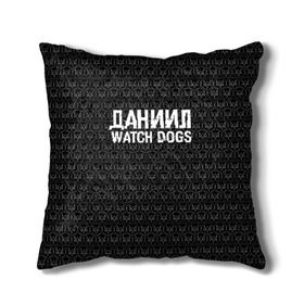 Подушка 3D с принтом Даниил Watch Dogs в Белгороде, наволочка – 100% полиэстер, наполнитель – холлофайбер (легкий наполнитель, не вызывает аллергию). | состоит из подушки и наволочки. Наволочка на молнии, легко снимается для стирки | 