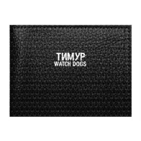 Обложка для студенческого билета с принтом Тимур Watch Dogs в Белгороде, натуральная кожа | Размер: 11*8 см; Печать на всей внешней стороне | 
