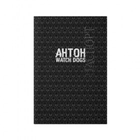 Обложка для паспорта матовая кожа с принтом Антон Watch Dogs в Белгороде, натуральная матовая кожа | размер 19,3 х 13,7 см; прозрачные пластиковые крепления | 