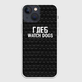 Чехол для iPhone 13 mini с принтом Глеб Watch Dogs в Белгороде,  |  | game | name | watch dogs | watch dogs 2 | глеб | город | девушка | дрон | игры | имена | компьютеры | пистолет | телефон | технологии | хакер