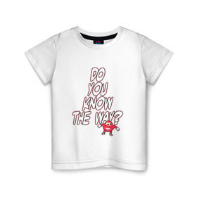 Детская футболка хлопок с принтом Do you know the way??? (2) в Белгороде, 100% хлопок | круглый вырез горловины, полуприлегающий силуэт, длина до линии бедер | chat | da way | knuckles | vr | vrchat | наклз