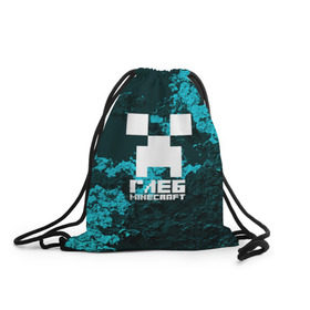 Рюкзак-мешок 3D с принтом Глеб в стиле Minecraft в Белгороде, 100% полиэстер | плотность ткани — 200 г/м2, размер — 35 х 45 см; лямки — толстые шнурки, застежка на шнуровке, без карманов и подкладки | крипер | майнкрафт