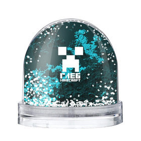 Снежный шар с принтом Глеб в стиле Minecraft в Белгороде, Пластик | Изображение внутри шара печатается на глянцевой фотобумаге с двух сторон | крипер | майнкрафт