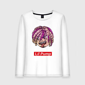 Женский лонгслив хлопок с принтом Lil Pump в Белгороде, 100% хлопок |  | face | gang | lil | pump | rap | качер | лил | маленький | насос | памп | репер | рэпер | рэппер | с дредами