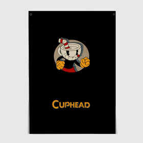 Постер с принтом Cuphead в Белгороде, 100% бумага
 | бумага, плотность 150 мг. Матовая, но за счет высокого коэффициента гладкости имеет небольшой блеск и дает на свету блики, но в отличии от глянцевой бумаги не покрыта лаком | 