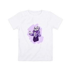 Детская футболка хлопок с принтом King Dice в Белгороде, 100% хлопок | круглый вырез горловины, полуприлегающий силуэт, длина до линии бедер | cuphead | капхед | компьтерная игра