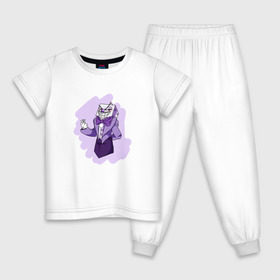 Детская пижама хлопок с принтом King Dice в Белгороде, 100% хлопок |  брюки и футболка прямого кроя, без карманов, на брюках мягкая резинка на поясе и по низу штанин
 | Тематика изображения на принте: cuphead | капхед | компьтерная игра