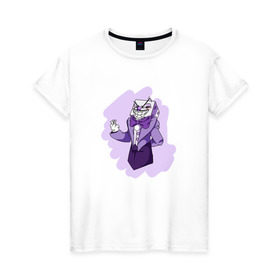 Женская футболка хлопок с принтом King Dice в Белгороде, 100% хлопок | прямой крой, круглый вырез горловины, длина до линии бедер, слегка спущенное плечо | cuphead | капхед | компьтерная игра
