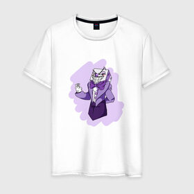 Мужская футболка хлопок с принтом King Dice в Белгороде, 100% хлопок | прямой крой, круглый вырез горловины, длина до линии бедер, слегка спущенное плечо. | cuphead | капхед | компьтерная игра