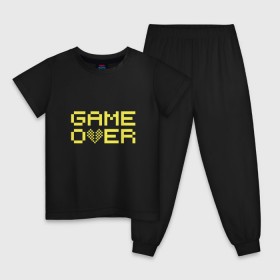 Детская пижама хлопок с принтом Game Over yellow в Белгороде, 100% хлопок |  брюки и футболка прямого кроя, без карманов, на брюках мягкая резинка на поясе и по низу штанин
 | 