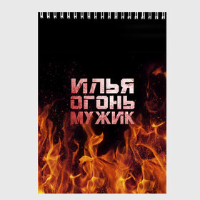 Скетчбук с принтом Илья огонь мужик в Белгороде, 100% бумага
 | 48 листов, плотность листов — 100 г/м2, плотность картонной обложки — 250 г/м2. Листы скреплены сверху удобной пружинной спиралью | в костре | в огне | девушка | женское | ильюха | ильюша | ильюшка | илья | имя | костер | муж | мужик | мужчина | надпись | огонь | парень | пламени | пламя | пожар | пожарище | слова | стальная | языки