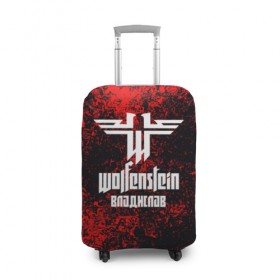 Чехол для чемодана 3D с принтом Владислав в стиле Wolfenstein в Белгороде, 86% полиэфир, 14% спандекс | двустороннее нанесение принта, прорези для ручек и колес | 